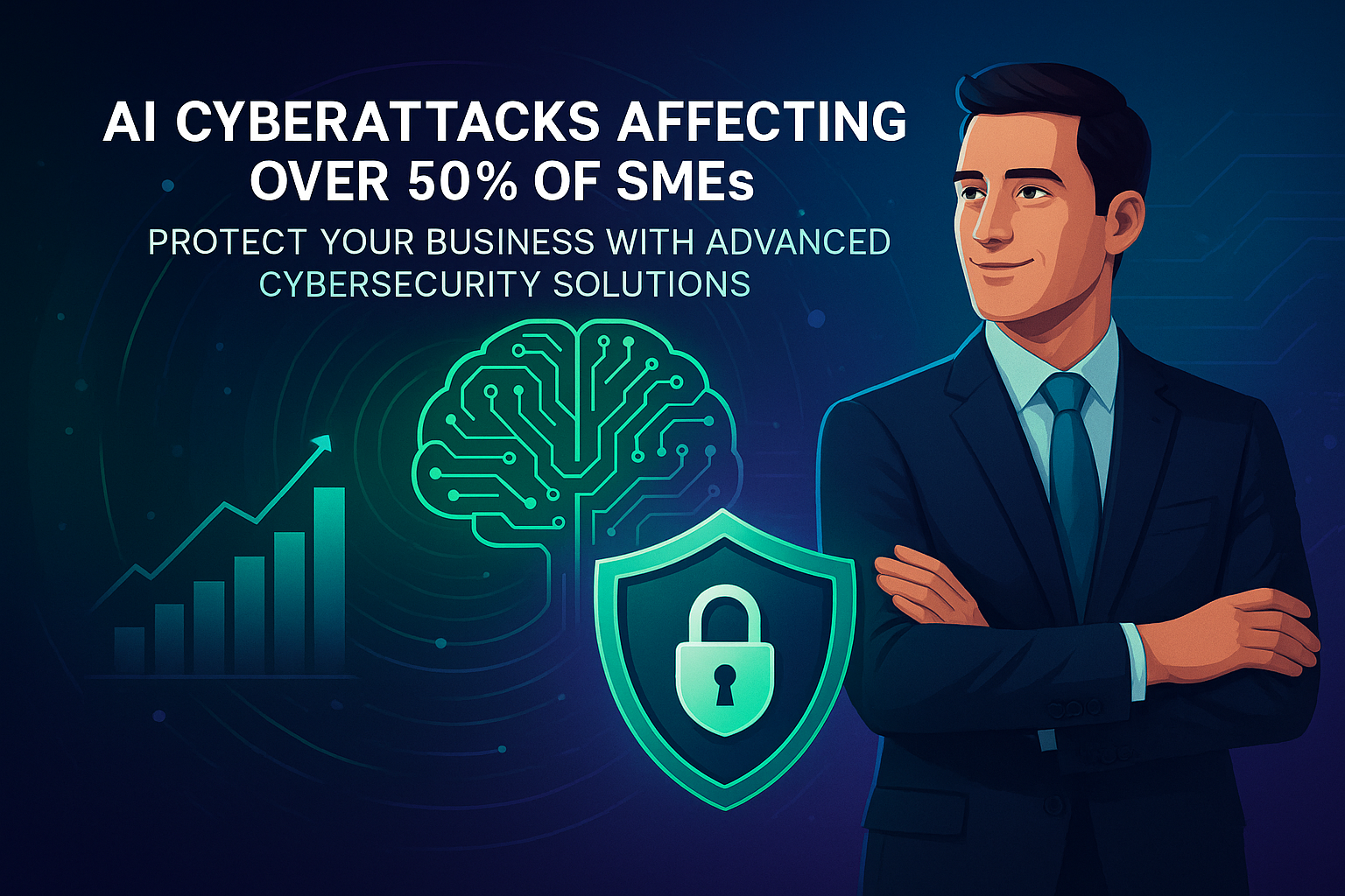 Ciberataques con IA están afectando a más del 50% de las pymes. Descubre cómo proteger tu negocio con soluciones avanzadas de ciberseguridad.